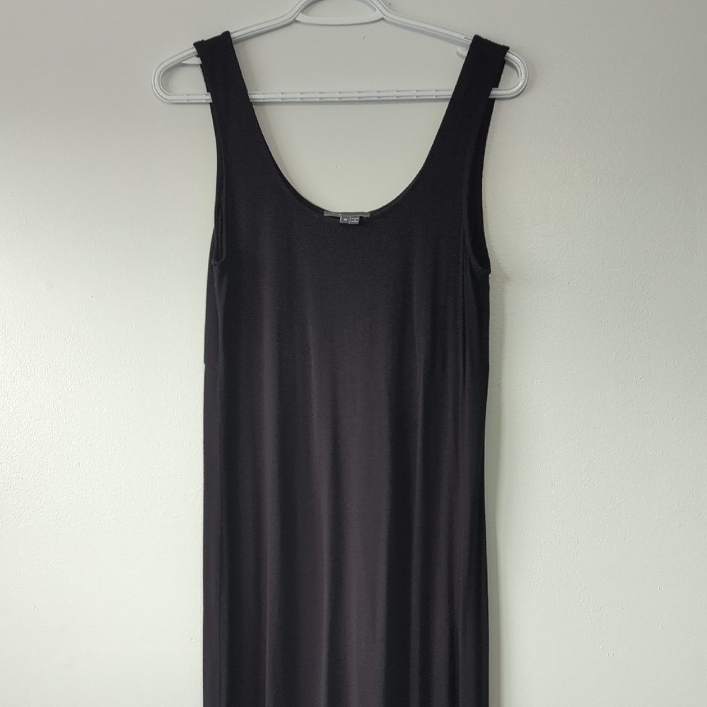 Vince Black Sleeveless Maxi Slip Dress Scoop Neck